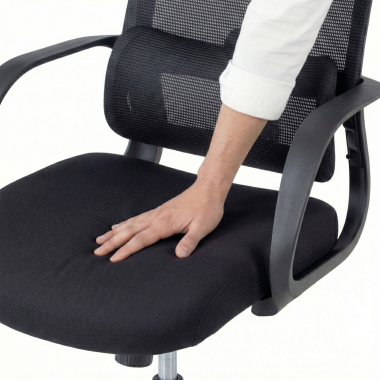 silla de oficina negro axis malla brazos fijos 6