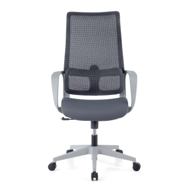 silla de oficina blanco gris axis malla brazos fijos 3