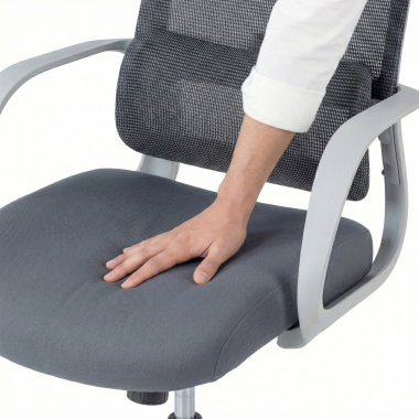 silla de oficina blanco gris axis malla brazos fijos 6