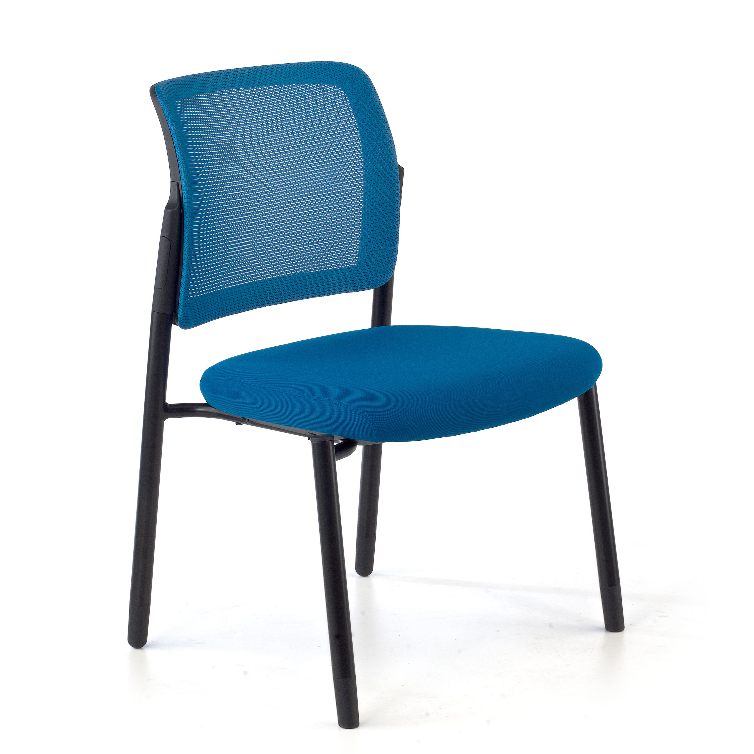 Silla de visitas Hermes, 4 patas, amplio asiento, respaldo de red