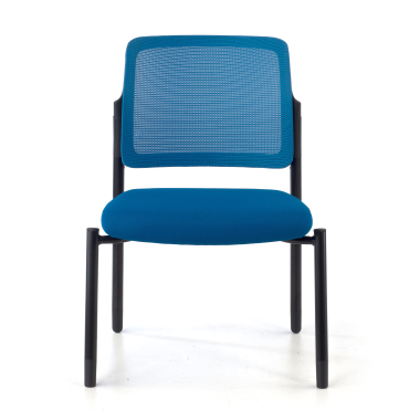 silla de visita azul bez podlokietnikow malla sin brazos 3