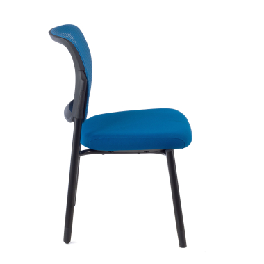 silla de visita azul bez podlokietnikow malla sin brazos 4