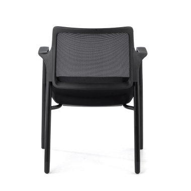 silla de visita negro con brazos malla brazos fijos 10