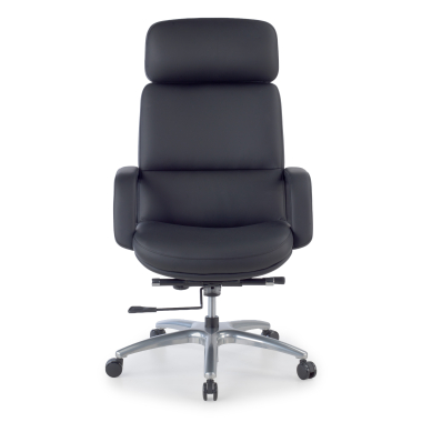 sillon de oficina negro watson piel sintetica brazos tapizados 3