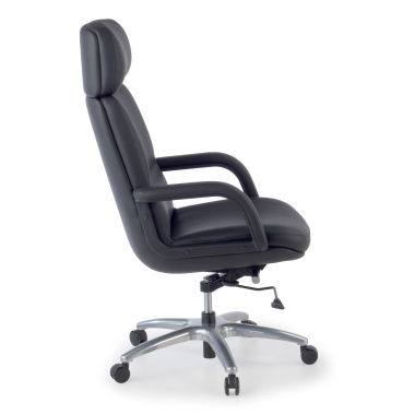 sillon de oficina negro watson piel sintetica brazos tapizados 4