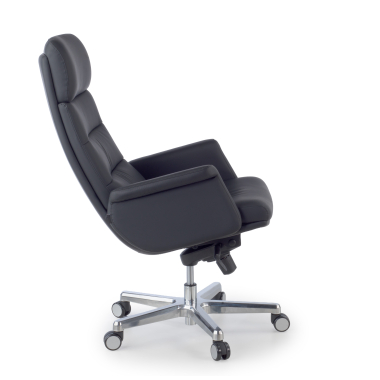 sillon de oficina negro consul piel sintetica brazos tapizados 13