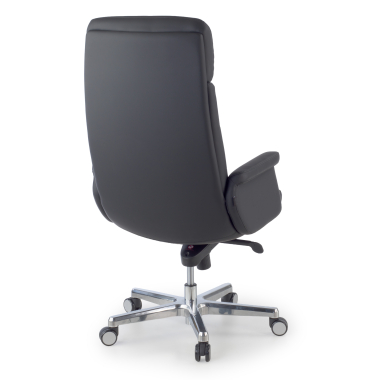sillon de oficina negro consul piel sintetica brazos tapizados 9