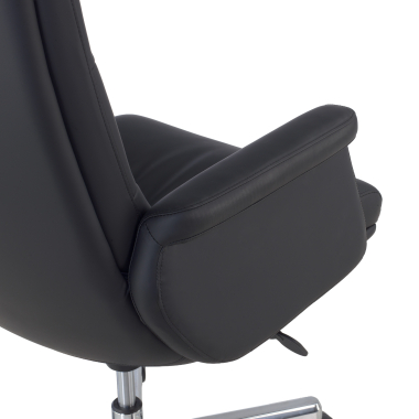 sillon de oficina negro consul piel sintetica brazos tapizados 6