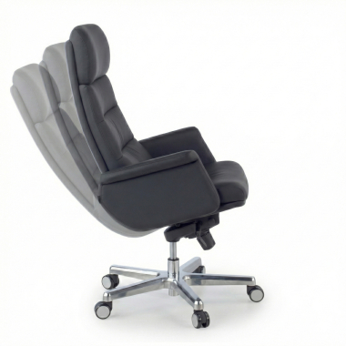 sillon de oficina negro consul piel sintetica brazos tapizados 4