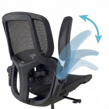 silla ergonomica negro erghos one sin reposacabezas malla brazos regulables 3d doble soporte lumbar 7