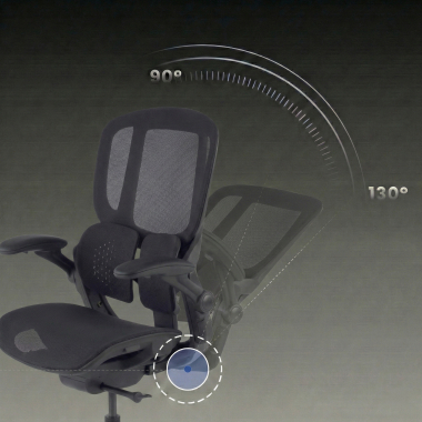 silla ergonomica negro erghos one sin reposacabezas malla brazos regulables 3d doble soporte lumbar 10