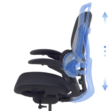 silla ergonomica negro erghos one sin reposacabezas malla brazos regulables 3d doble soporte lumbar 9