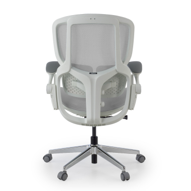 silla ergonomica blanco gris erghos one sin reposacabezas malla brazos regulables 3d doble soporte lumbar 13