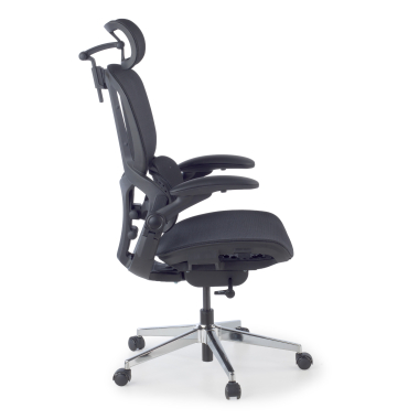 silla ergonomica negro erghos one con reposacabezas malla brazos regulables 3d doble soporte lumbar reposacabezas 3