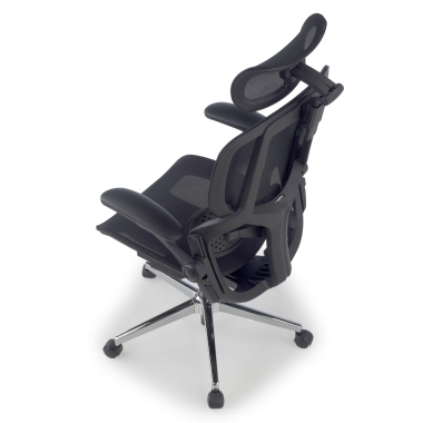 silla ergonomica negro erghos one con reposacabezas malla brazos regulables 3d doble soporte lumbar reposacabezas 13