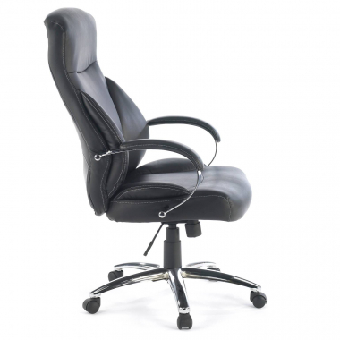 sillon de oficina negro gouda piel sintetica brazos tapizados 4