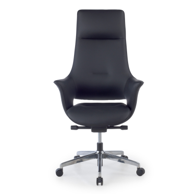 sillon de oficina negro dortmund piel sintetica brazos tapizados 3