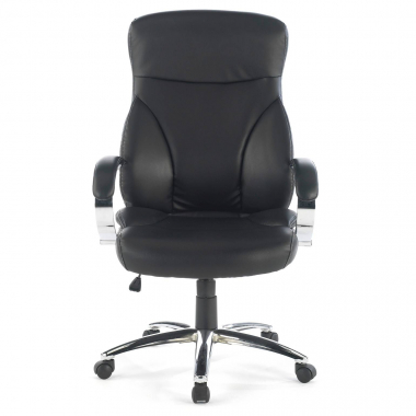 sillon de oficina negro gouda piel sintetica brazos tapizados 3