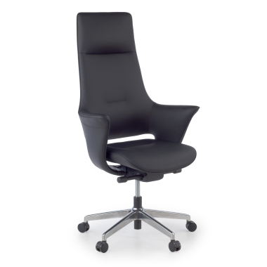sillon de oficina negro dortmund piel sintetica brazos tapizados 1