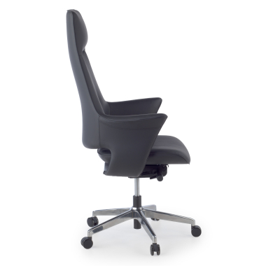 sillon de oficina negro dortmund piel sintetica brazos tapizados 4