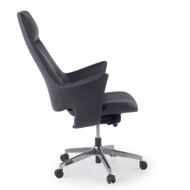 sillon de oficina negro dortmund piel sintetica brazos tapizados 5