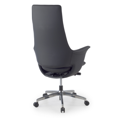 sillon de oficina negro dortmund piel sintetica brazos tapizados 12
