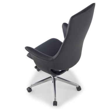 sillon de oficina negro dortmund piel sintetica brazos tapizados 13