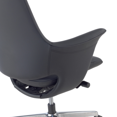 sillon de oficina negro dortmund piel sintetica brazos tapizados 11