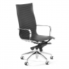 Sillón oficina diseño Brenton, marco de acero, respaldo alto