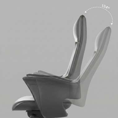 sillon de oficina negro dortmund piel sintetica brazos tapizados 7