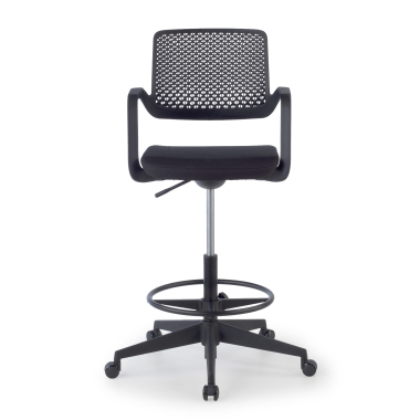 taburete de oficina negro taburete de oficina tela brazos fijos 3