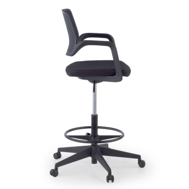 taburete de oficina negro taburete de oficina tela brazos fijos 5