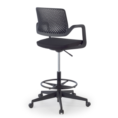 taburete de oficina negro taburete de oficina tela brazos fijos 9