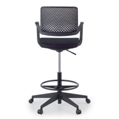 taburete de oficina negro taburete de oficina tela brazos fijos 7