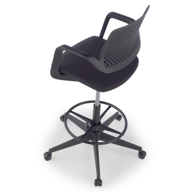 taburete de oficina negro taburete de oficina tela brazos fijos 8