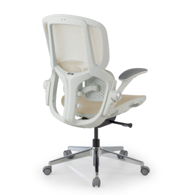 silla ergonomica beige erghos one sin reposacabezas malla brazos regulables 3d doble soporte lumbar 11