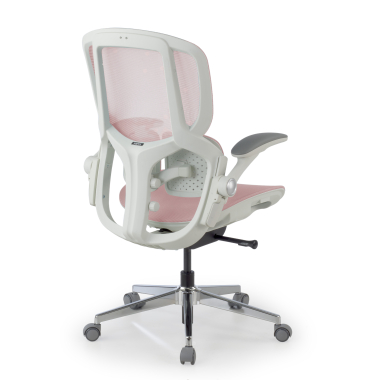 silla ergonomica blanco rosa erghos one sin reposacabezas malla brazos regulables 3d doble soporte lumbar 11