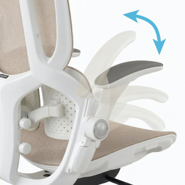 silla ergonomica beige erghos one con reposacabezas malla brazos regulables 3d doble soporte lumbar reposacabezas 6