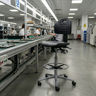 taburete de trabajo y laboratorio negro taburete plastico sin brazos 2