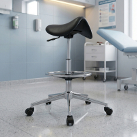 Taburete de trabajo, ergonómico, asiento montura