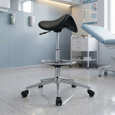 taburete de trabajo y laboratorio negro ergonomica plastico sin brazos 2