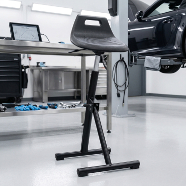 taburete de trabajo y laboratorio negro work 19 plastico sin brazos 2