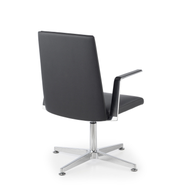 silla de reuniones negro silla de reunion piel natural brazos fijos 9