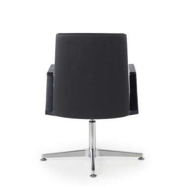 silla de reuniones negro silla de reunion piel natural brazos fijos 8