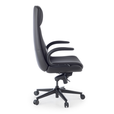 sillon de oficina negro kronberg piel sintetica brazos tapizados 8