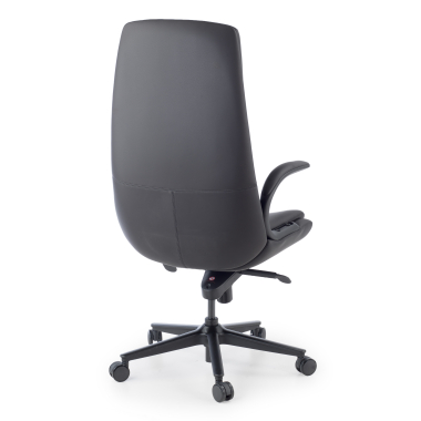 sillon de oficina negro kronberg piel sintetica brazos tapizados 11