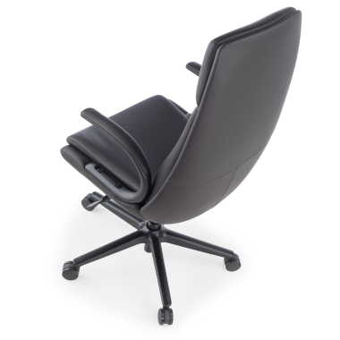 sillon de oficina negro kronberg piel sintetica brazos tapizados 10