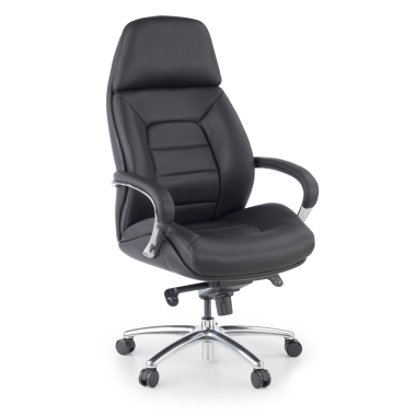 sillon de oficina negro regent piel sintetica brazos tapizados 1