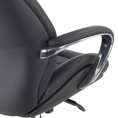 sillon de oficina negro regent piel sintetica brazos tapizados 5