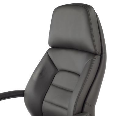sillon de oficina negro regent piel sintetica brazos tapizados 6